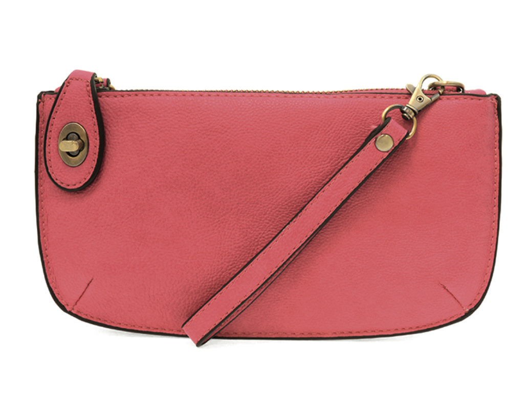 Begonia Pink Mini Crossbody Wristlet Clutch