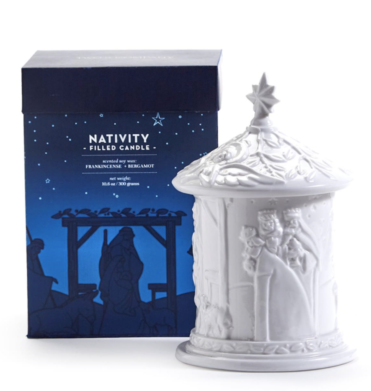 Nativity Jar Candle