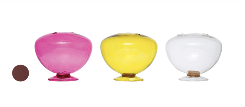 Glass Match Round Holder