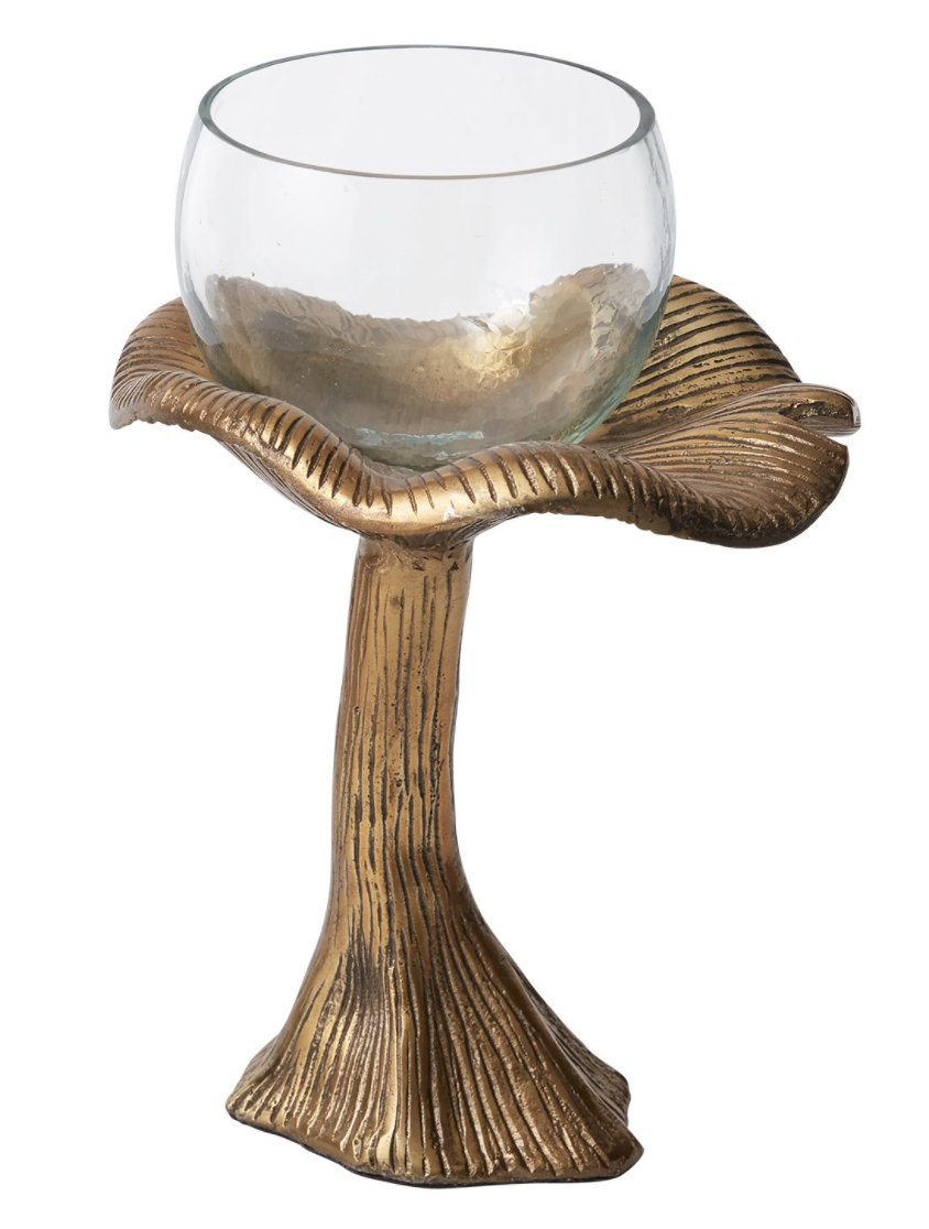 Lichen Gold Metal Planter