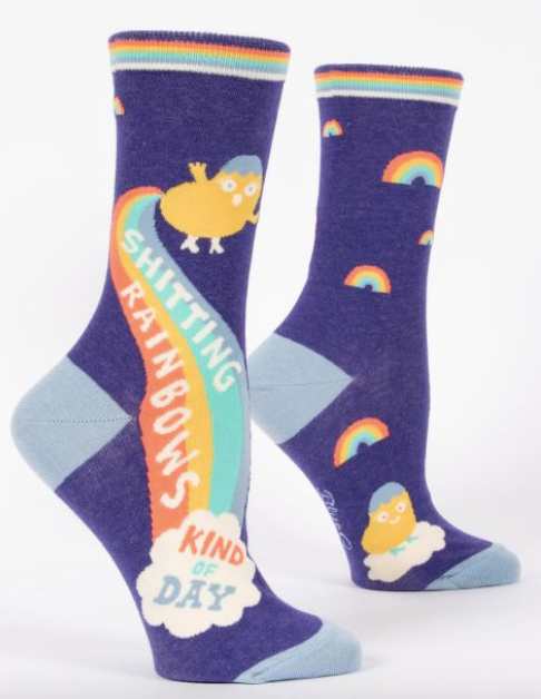Shitting Rainbows Kinda Day Women's Socks by Blue Q