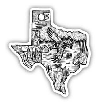 Texas Desert Scene Sticker