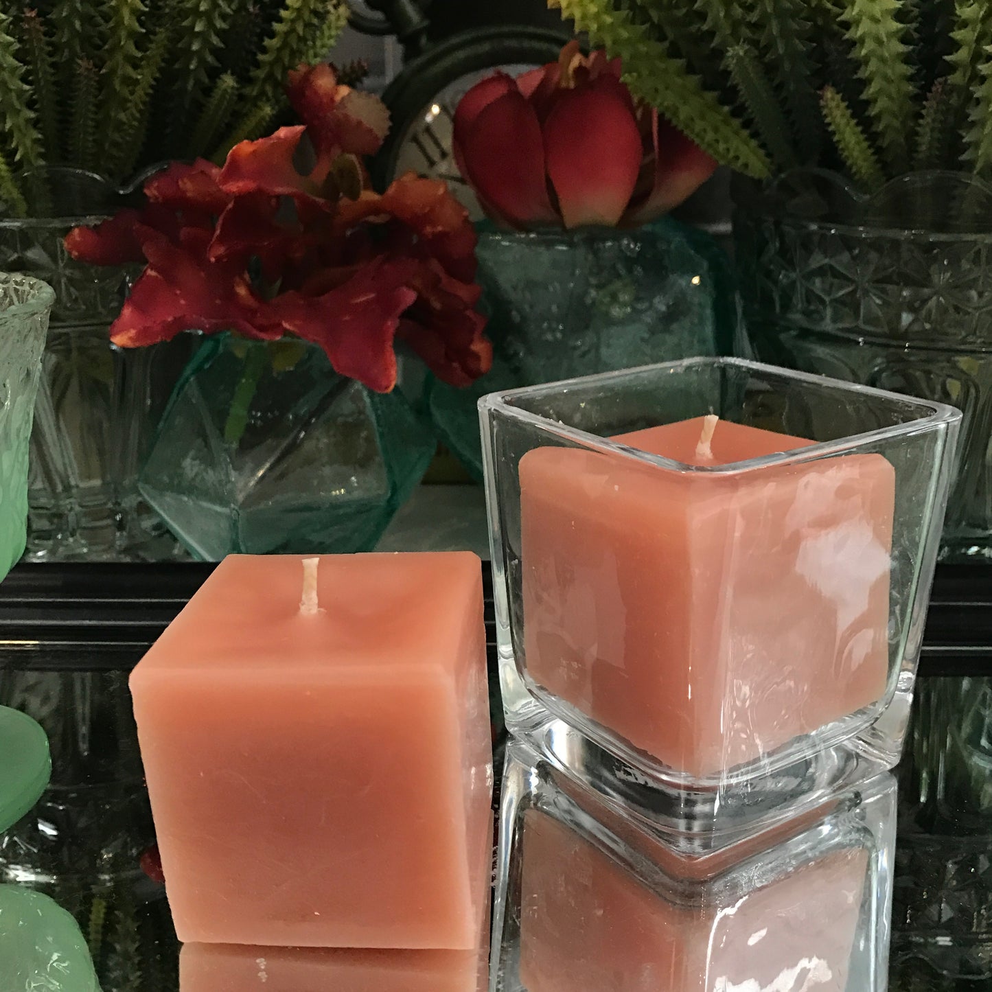 Square Candles - Marzipan