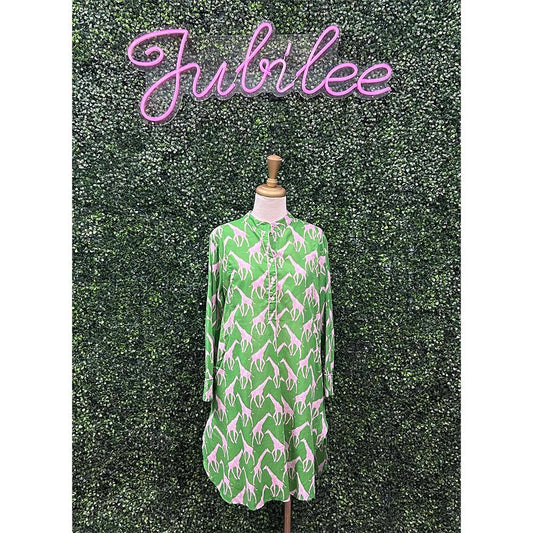 Deena Giraffe Pink/Green Night Shirt