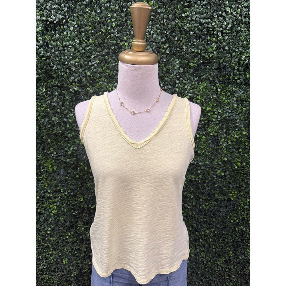 Sirena Butter Yellow Tank Top Shirt