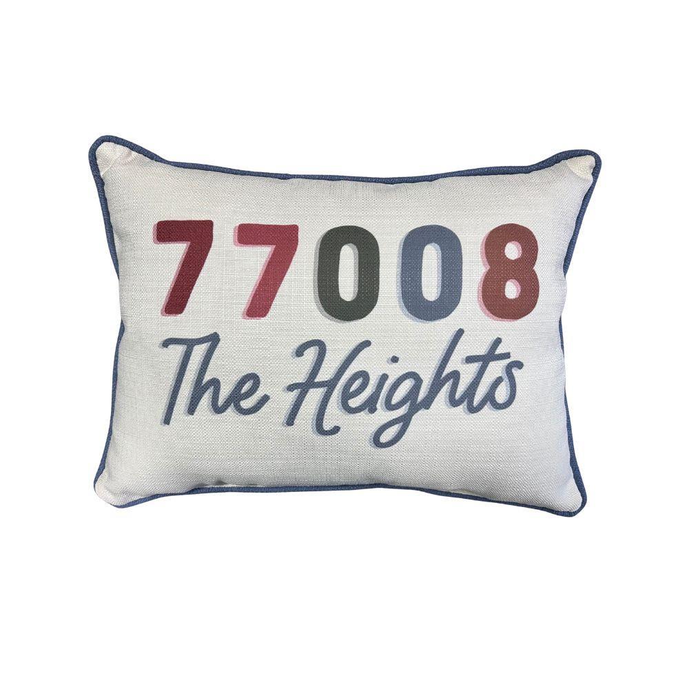 Drop Shadow Zip Code Pillow - 77008