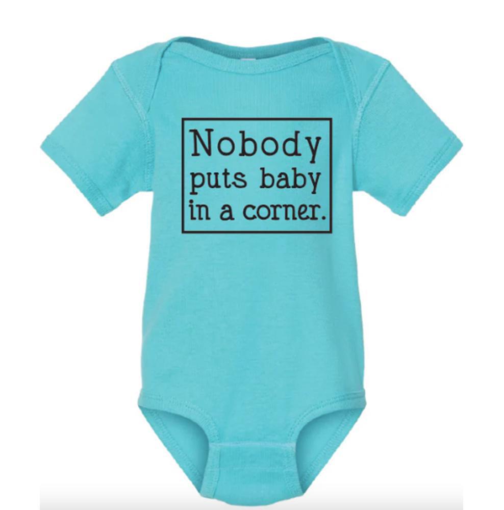 Nobody Puts Baby In The Corner Baby Onesie