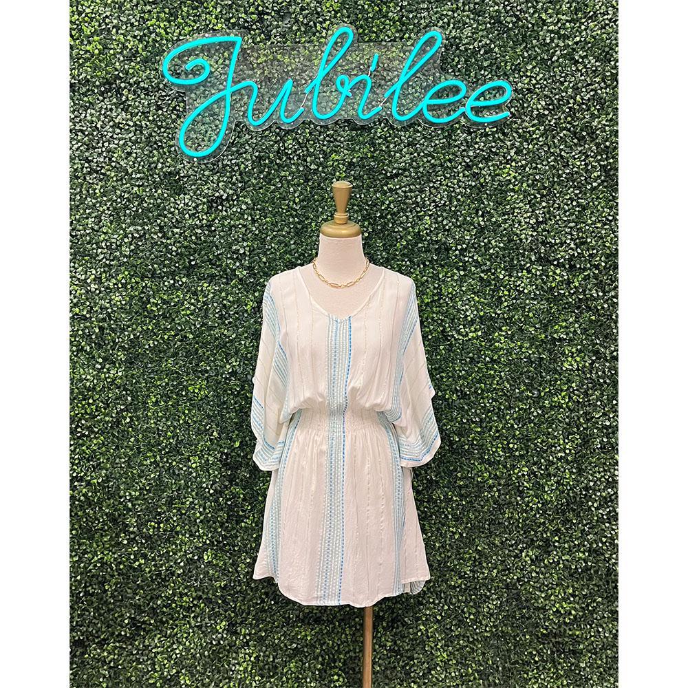 Kaiya Lurex Stripe Coverup Dress