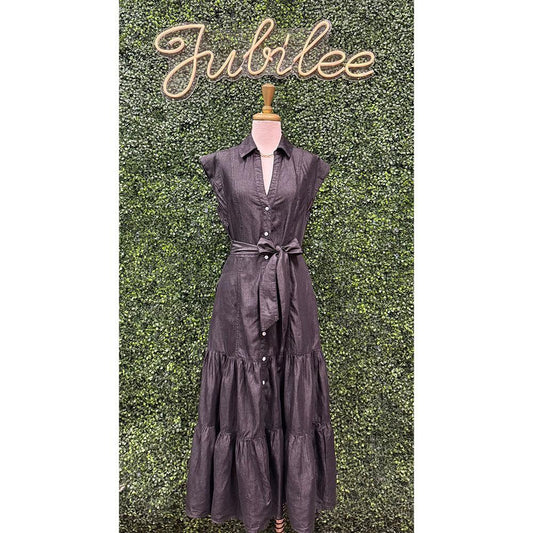 Lenora Black Denim Dress