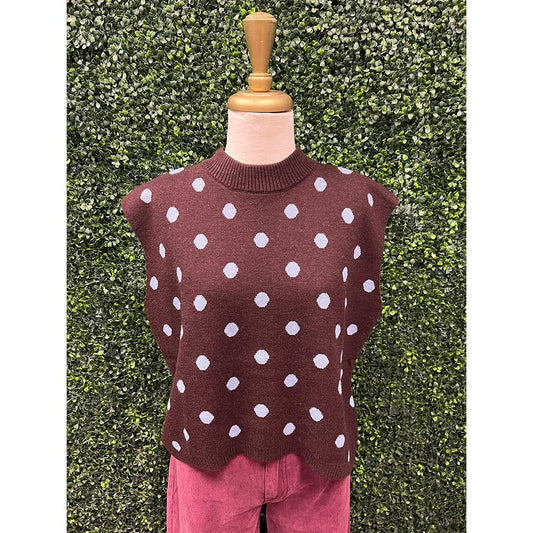 Brena Chocolate Sweater Top