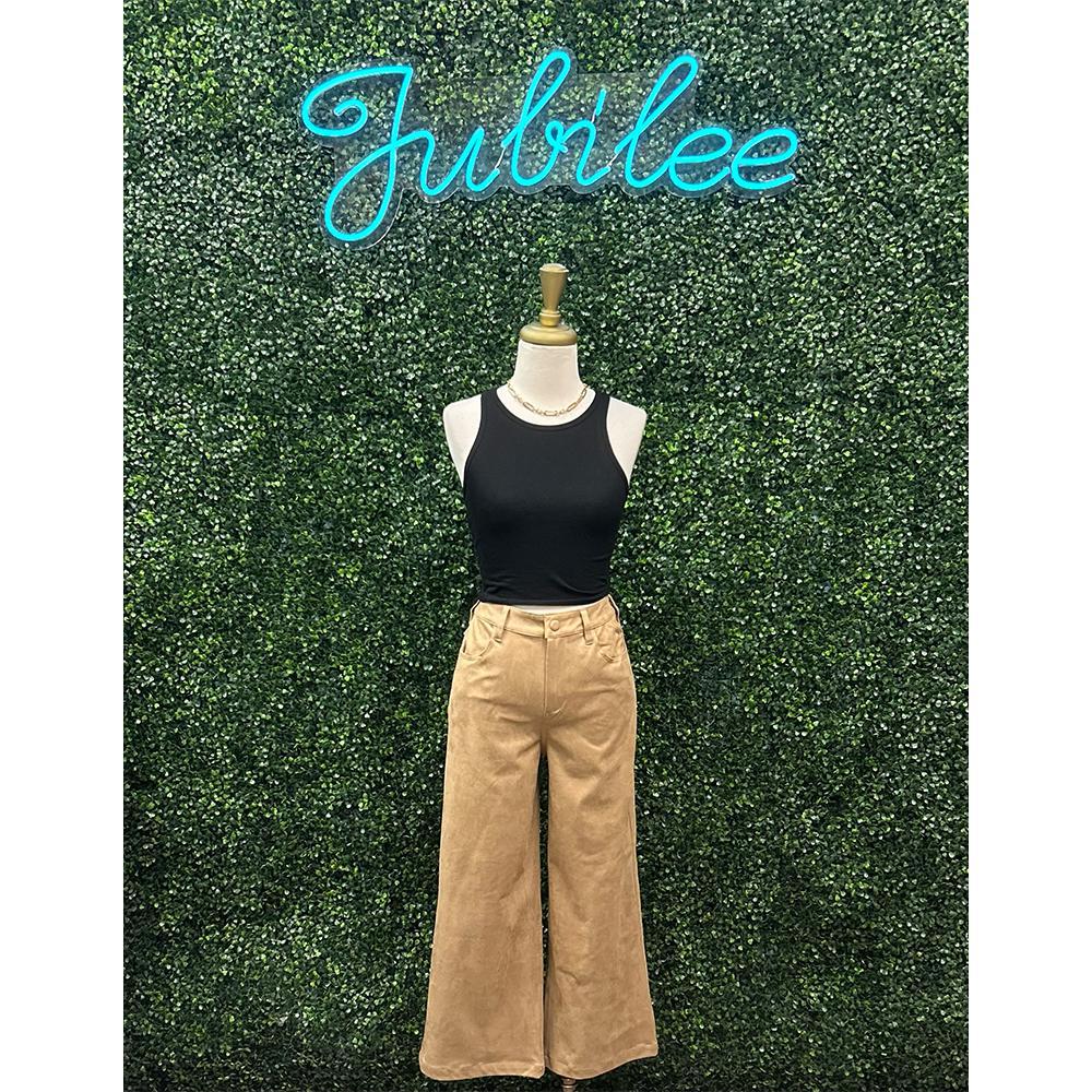 Audrey Toffee Wide Leg Pants