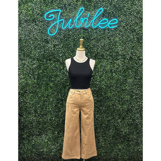 Audrey Toffee Wide Leg Pants