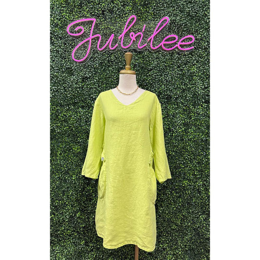 Kiwi Mid Length Linen Dress