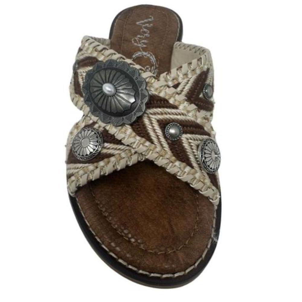 Very G Cream Jungle Sandals