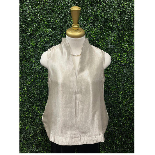 Fiona Champagne V-Neck Top