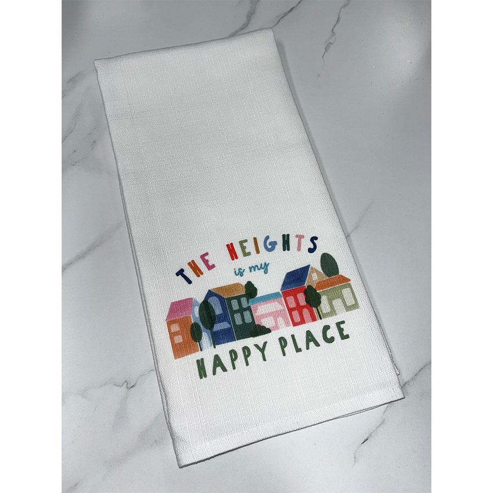 Heights is My Happy Place (Houses) Dish Towel