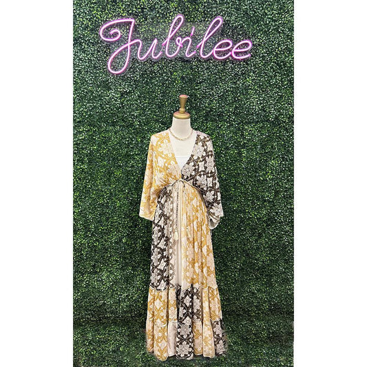 Delainey Golden Maxi Dress