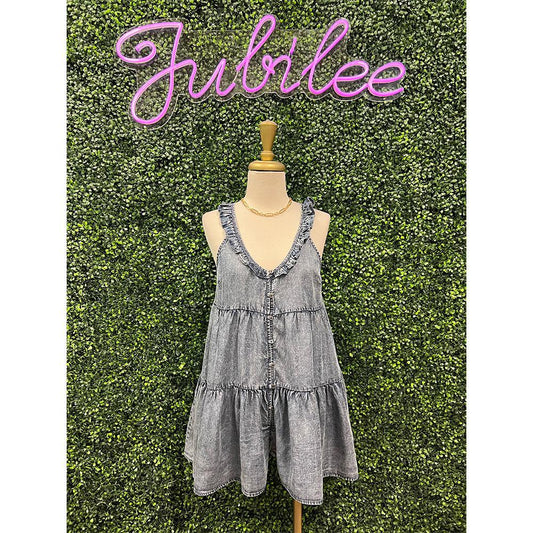 Mineral Washed Ruffle Romper