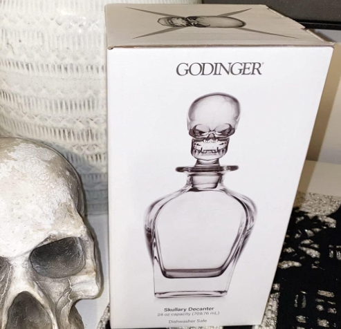 Godinger Skull Whiskey Decanter