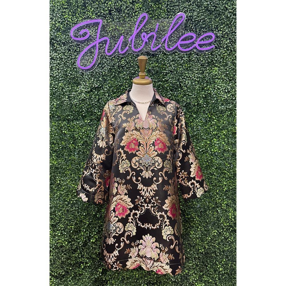 Ambrianna Baroque Jacquard Dress
