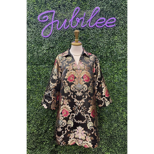 Ambrianna Baroque Jacquard Dress