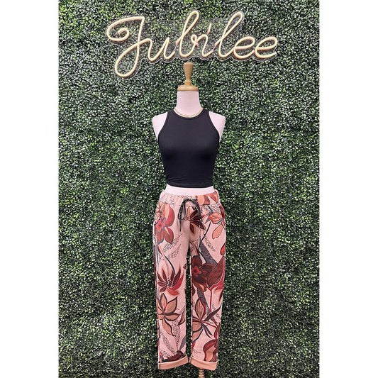Natasha Jungle Faux Suede Jogger