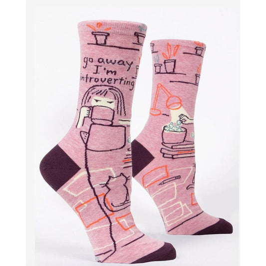 Go Away I'm Introverting W-Crew Socks