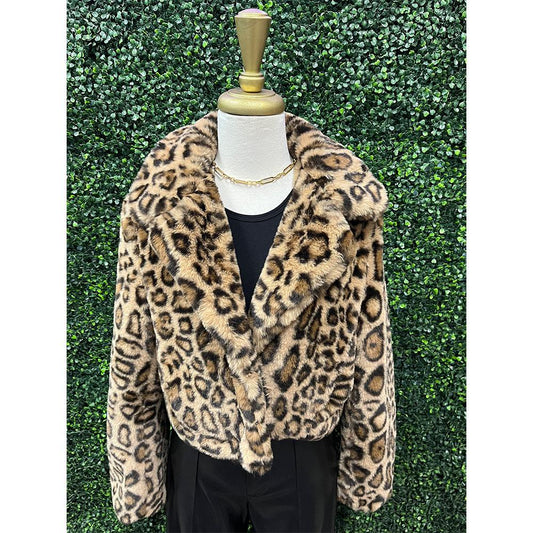 Aspen Leopard Faux Fur Coat