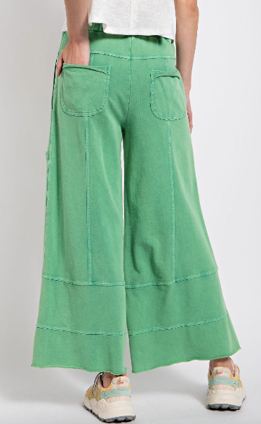 Evergreen Mineral Wash Terry Knit Pants