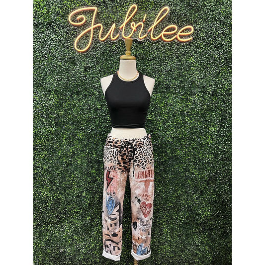 Geniviv Texas Longhorn Print Pants