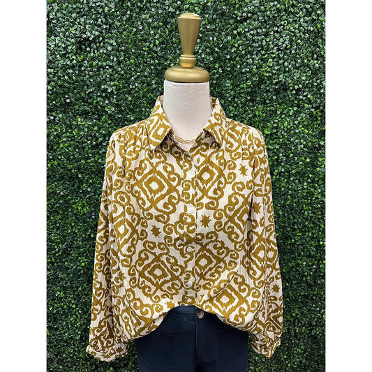 Nehemia Geometric Oversized Button Down