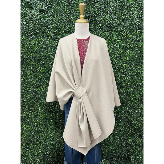 Creme On The Shoulder Poncho