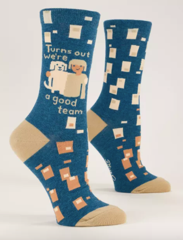 TURNS OUT WE'RE A GOOD TEAM CREW SOCKS