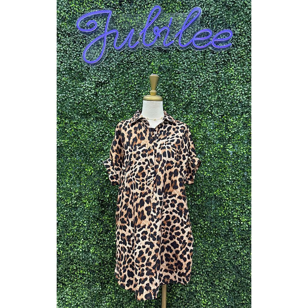 Geneva Leopard Mini Dress