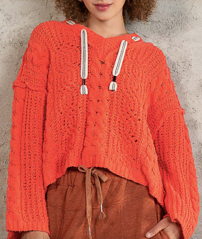 Orange Soda Chenille Sweater
