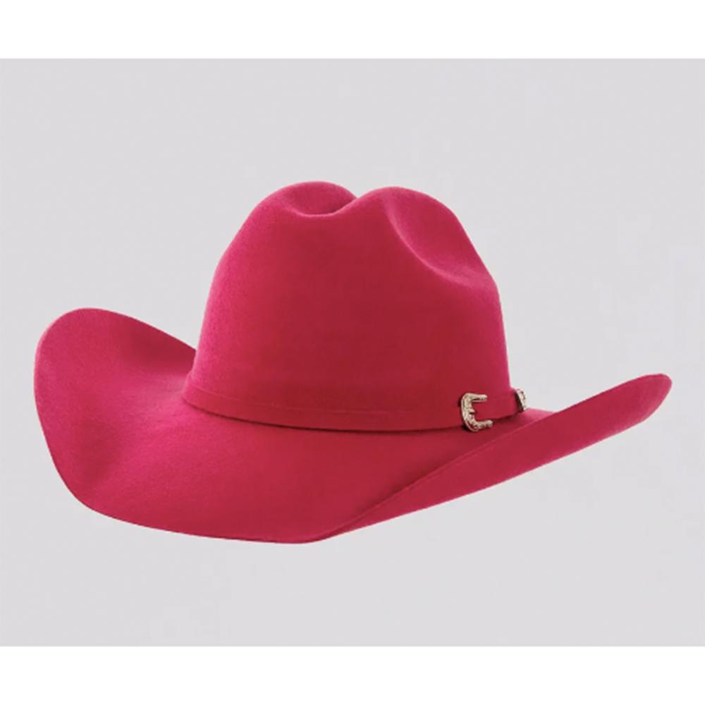 Hot Pink Fuchsia Cattleman Womens Felt Hat