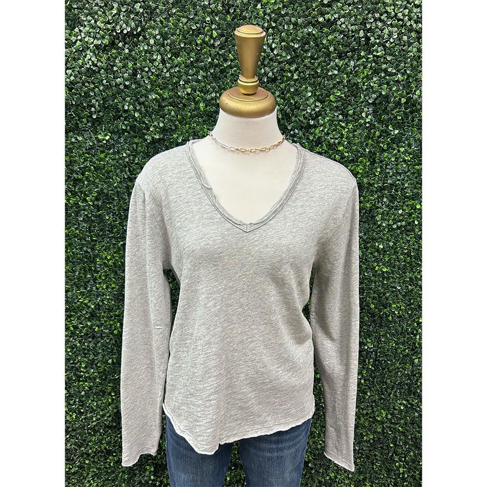 Heather Grey Long Sleeve Vanya Tee