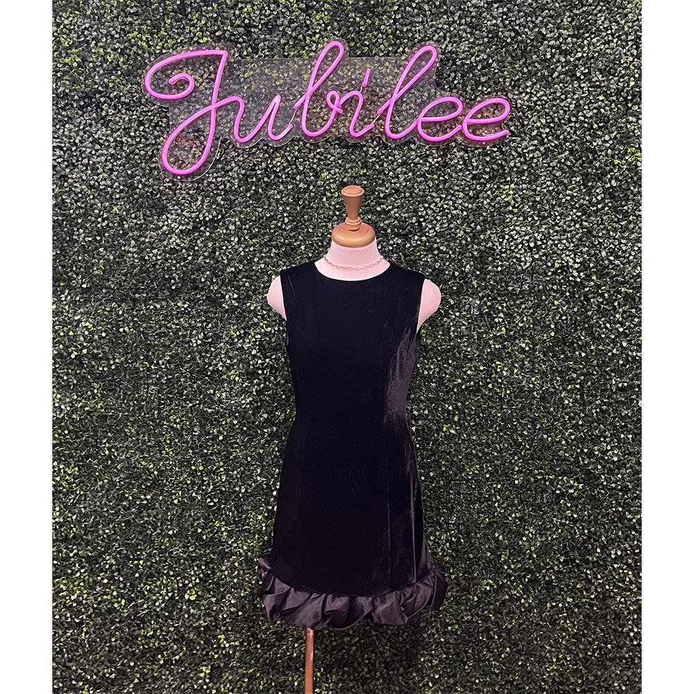Penelope Black Velvet Dress