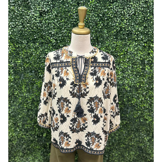 Juniper Floral Fall Print Blouse