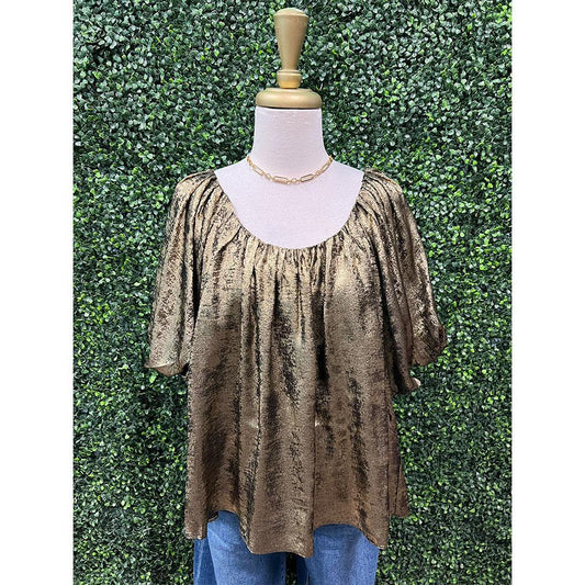 Gold Metallic Top