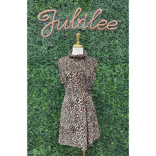 Bonnie Suede Cheetah Dress