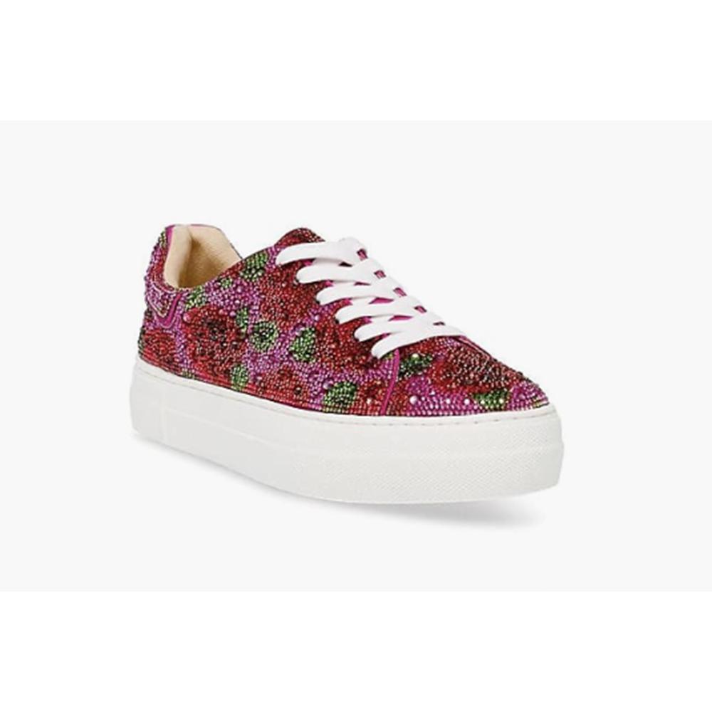 Sidny Fushia Rose Rhinestone Sneaker