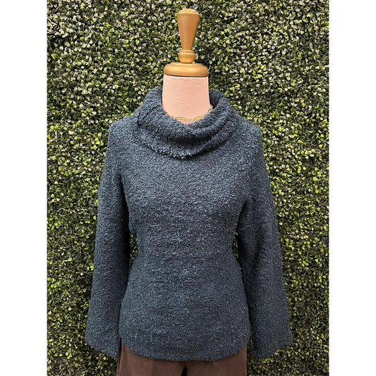 Teal Blue Turtleneck Sweater