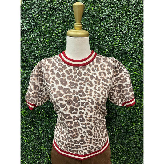Dakota Leopard Puff Sleeve Top