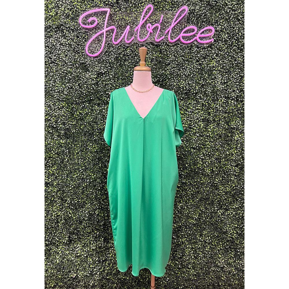 Kelly Green Midi Dress