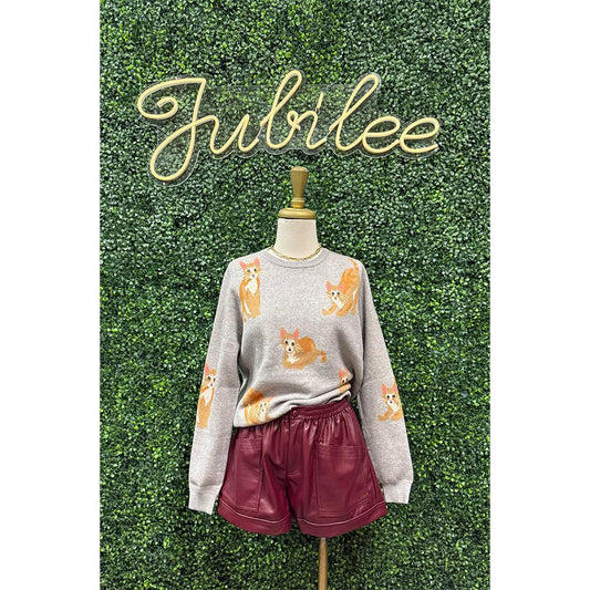 Orla Plum Pleather Shorts