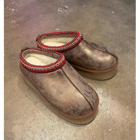 Pillow Talk - Washed Bronze Metallic Slippers