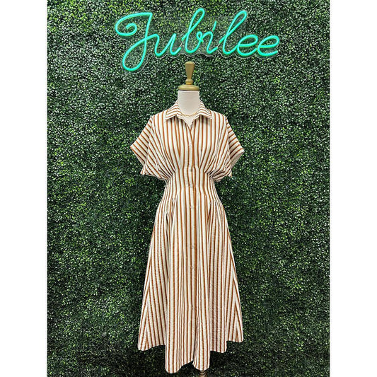 Brisa Striped Button Maxi Dress