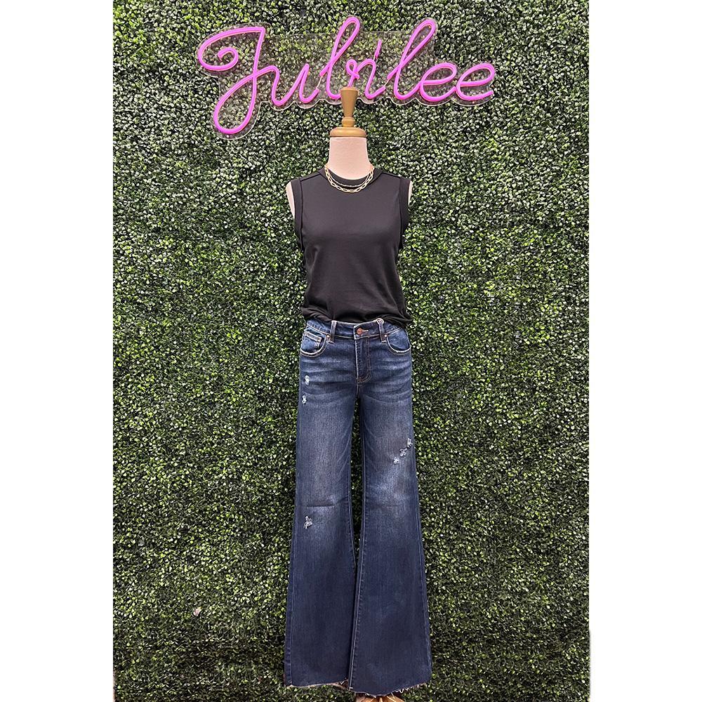 Dark High Rise Bootcut Jeans
