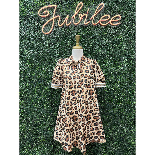 Cerese Leopard Print Mini Dress